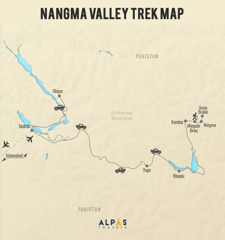 Nangma Valley trek map