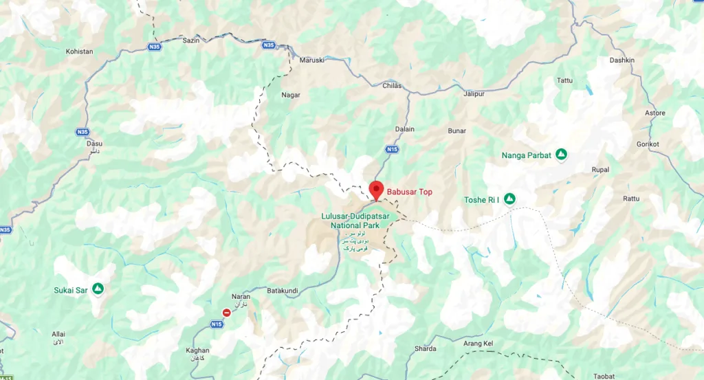 Babusar Pass on the Map